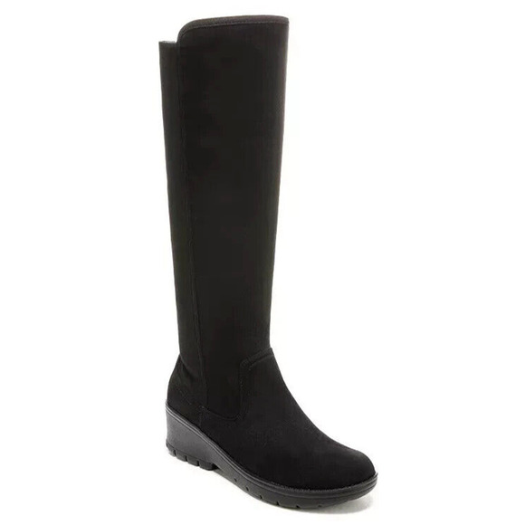 BZEES Womens Black Arch Support Brandy Round Toe Block Heel Boots Shoes 8.5 M - Picture 2 of 7